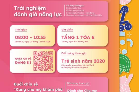 TRẢI NGHIỆM ĐÁNH GIÁ NĂNG LỰC & CÙNG CHA MẸ KHÁM PHÁ CHƯƠNG TRÌNH TIỂU HỌC