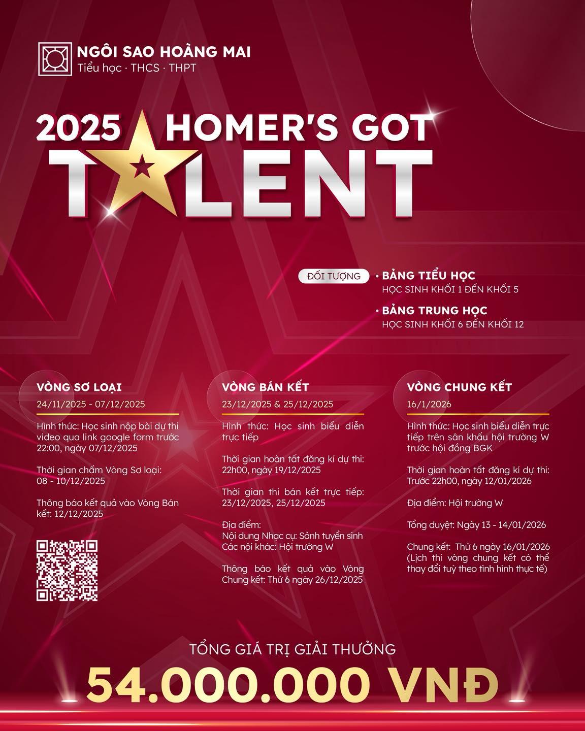 CUỘC THI TÌM KIẾM TÀI NĂNG HOMER’S GOT TALENT 2025 – KHƠI MỞ CẢM HỨNG, LAN TỎA TÀI NĂNG