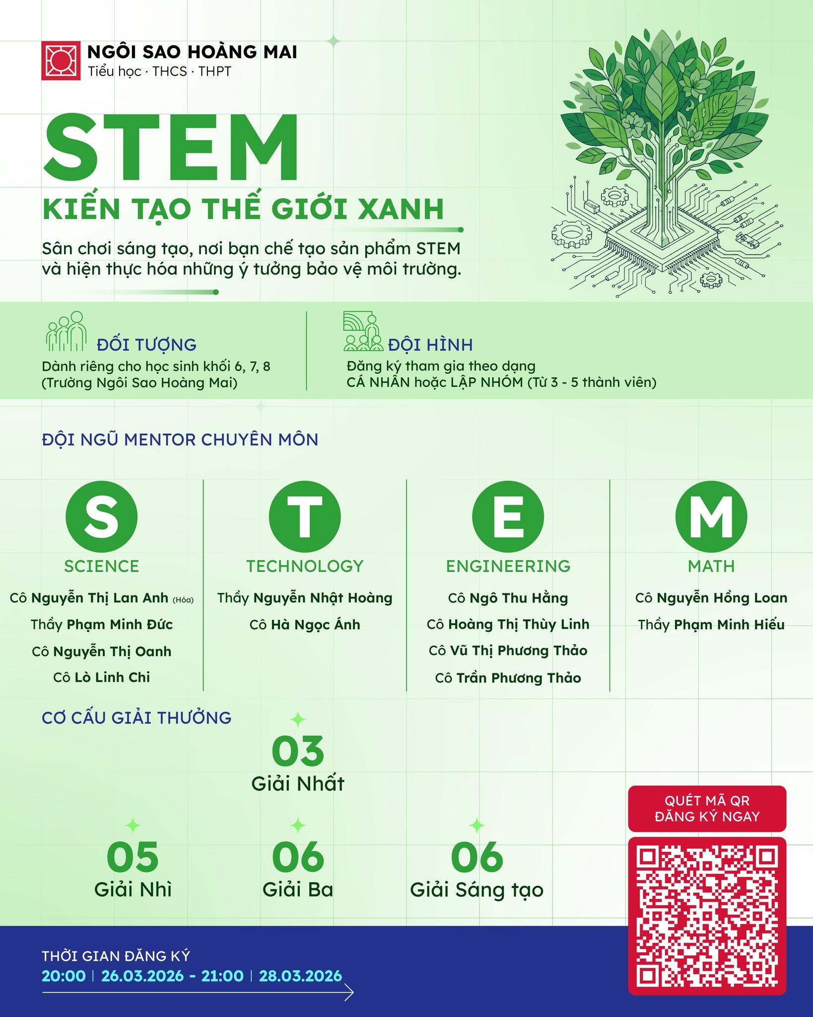 KHỞI ĐỘNG STEM 2026 – MỞ LỐI TƯ DUY LIÊN NGÀNH, KIẾN TẠO THẾ GIỚI XANH