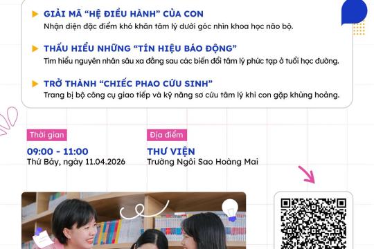 WORKSHOP: KHI CON LÀ PHIÊN BẢN DUY NHẤT – HIỂU ĐÚNG ĐỂ ĐỒNG HÀNH ĐÚNG CON