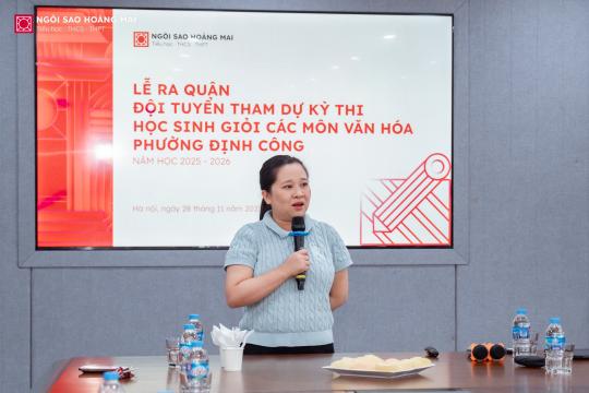 LỄ RA QUÂN ĐỘI TUYỂN HỌC SINH GIỎI CÁC MÔN VĂN HÓA PHƯỜNG ĐỊNH CÔNG NĂM HỌC 2025 – 2026